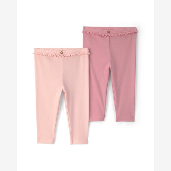 Kit calça bebê 2 peças com babado - Multicor | Carter's