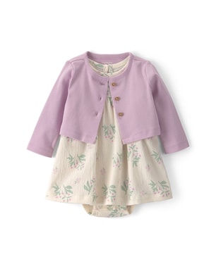 Conjunto bebê 2 peças texturizado com floral - Multicor | Carter's