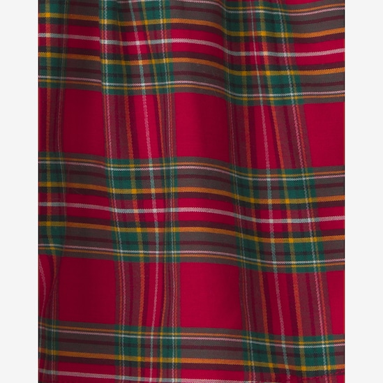 Salopete Carter's com blusa e meia-calça bebê menina xadrez Natal - Multicor