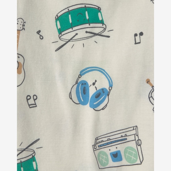Pijama curto infantil 4 peças estampado - Multicor | Carter's