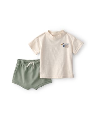 Conjunto curto bebê 2 peças estampado - Multicor | Carter's