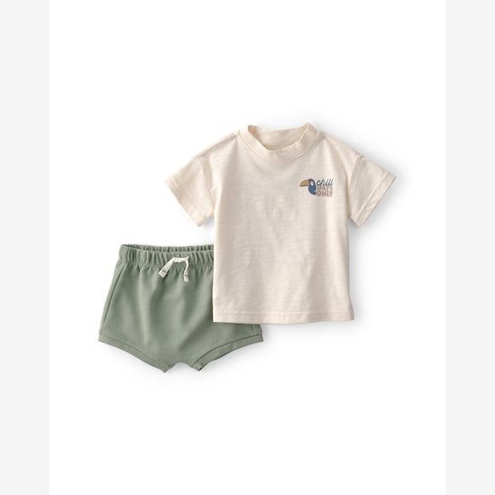 Conjunto curto bebê 2 peças estampado - Multicor | Carter's