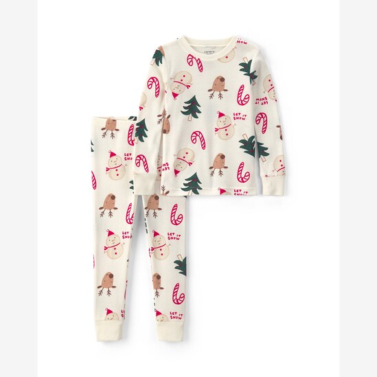 Pijama longo infantil 2 peças natalino - Multicor | Carter's