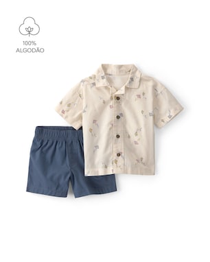 Conjunto curto bebê 2 peças estampado - Multicor | Carter's