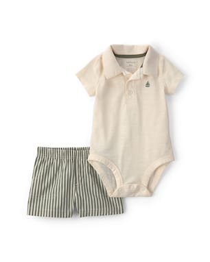 Conjunto curto bebê 2 peças estampado - Multicor | Carter's