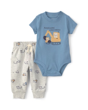 Conjunto longo bebê 2 peças estampado - Multicor | Carter's