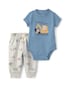 Conjunto longo bebê 2 peças estampado - Multicor | Carter's