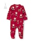 Macacão Carter's com pezinho bebê menino papai Noel Natal - Vermelho