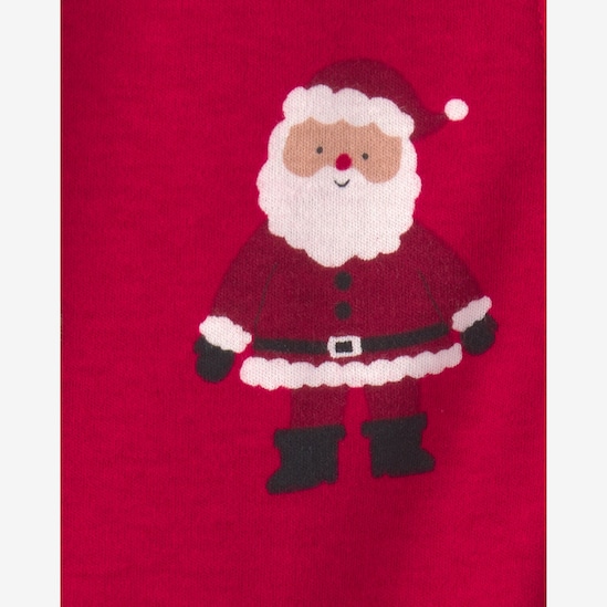 Macacão Carter's com pezinho bebê menino papai Noel Natal - Vermelho