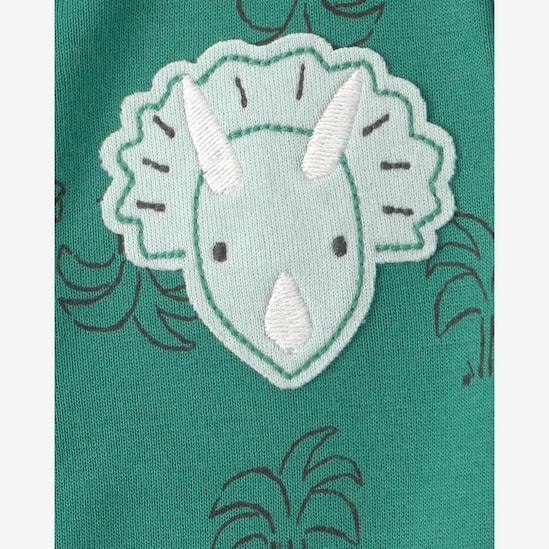 Macaquinho bebê manga curta estampado - Verde | Carter's