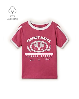 Camiseta Carter's infantil menina em algodão estampada