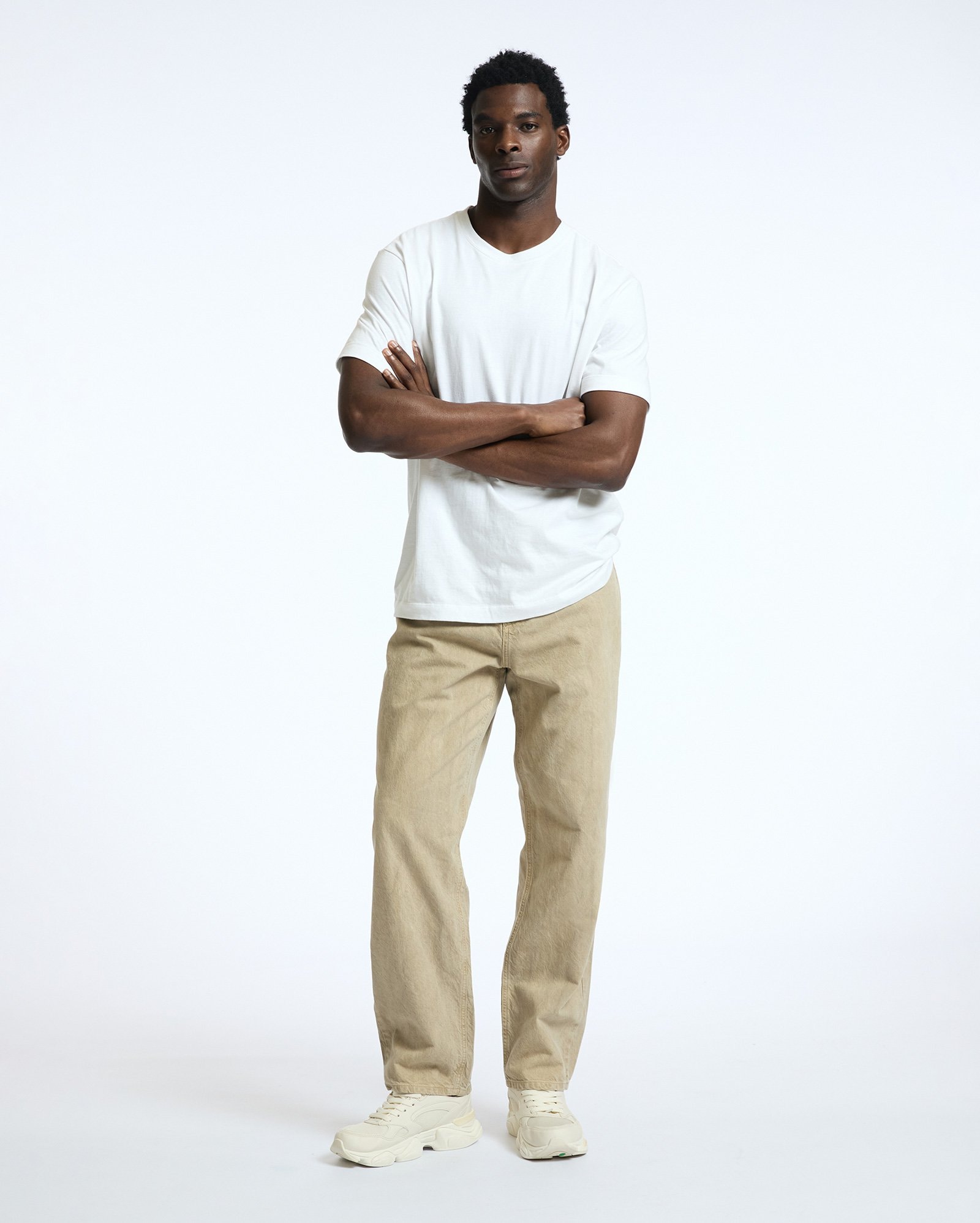 Calça Pool Loop baggy masculina em sarja - Bege
