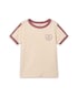 Camiseta Carter's infantil menina em algodão bordada - Bege Claro