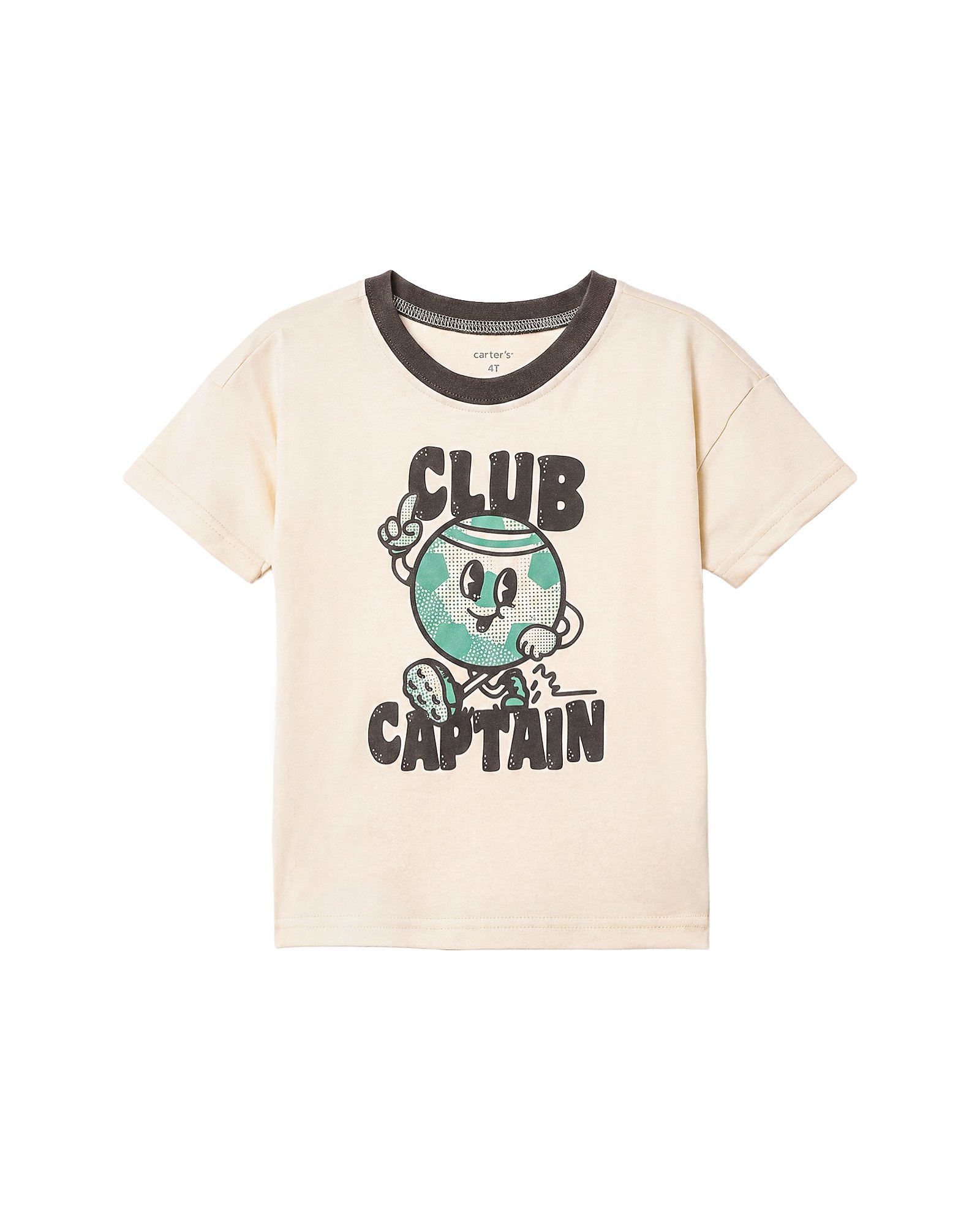 Camiseta Carter's infantil menino em algodão planeta - Bege