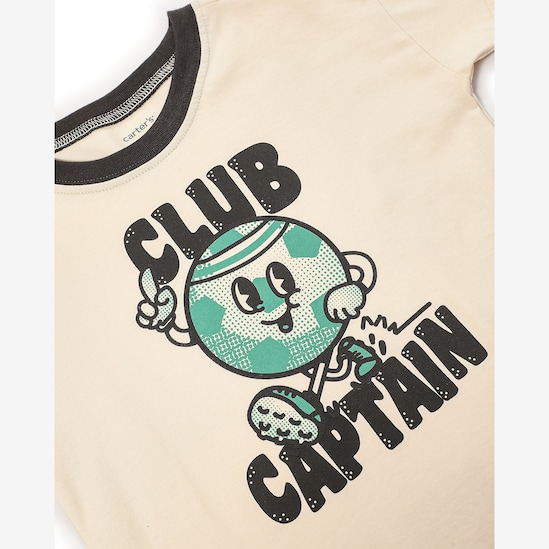 Camiseta Carter's infantil menino em algodão planeta - Bege