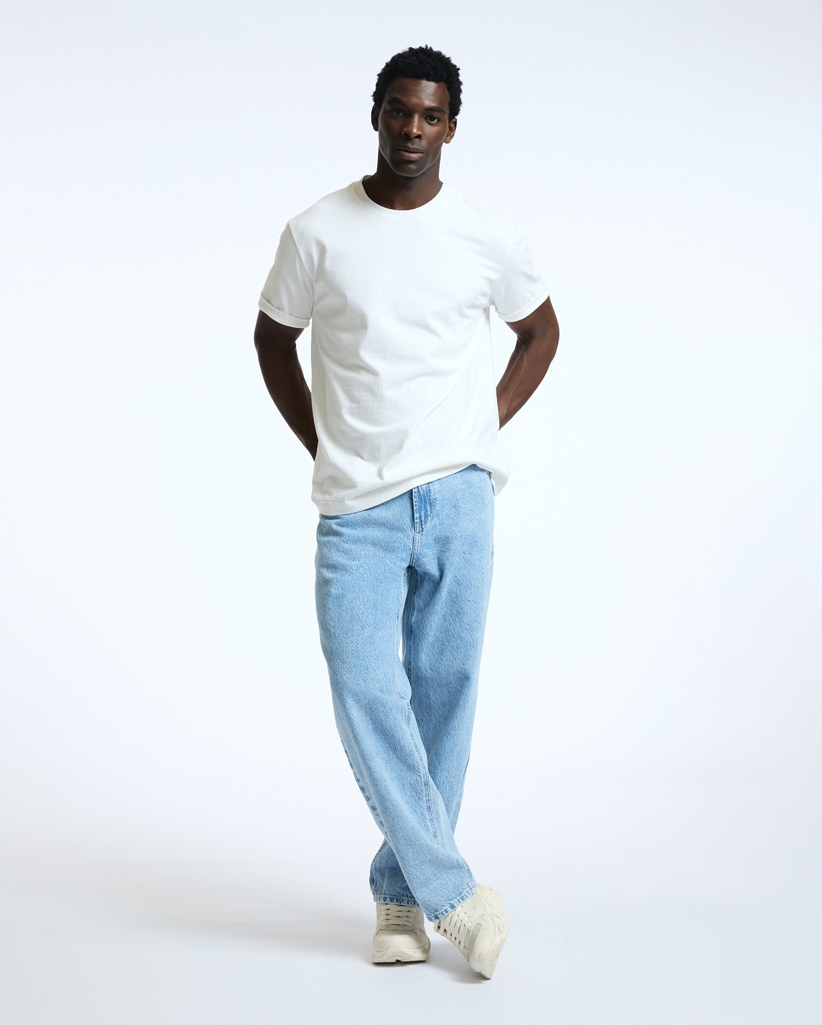 Calça Pool Loop baggy masculina em jeans - Azul Claro
