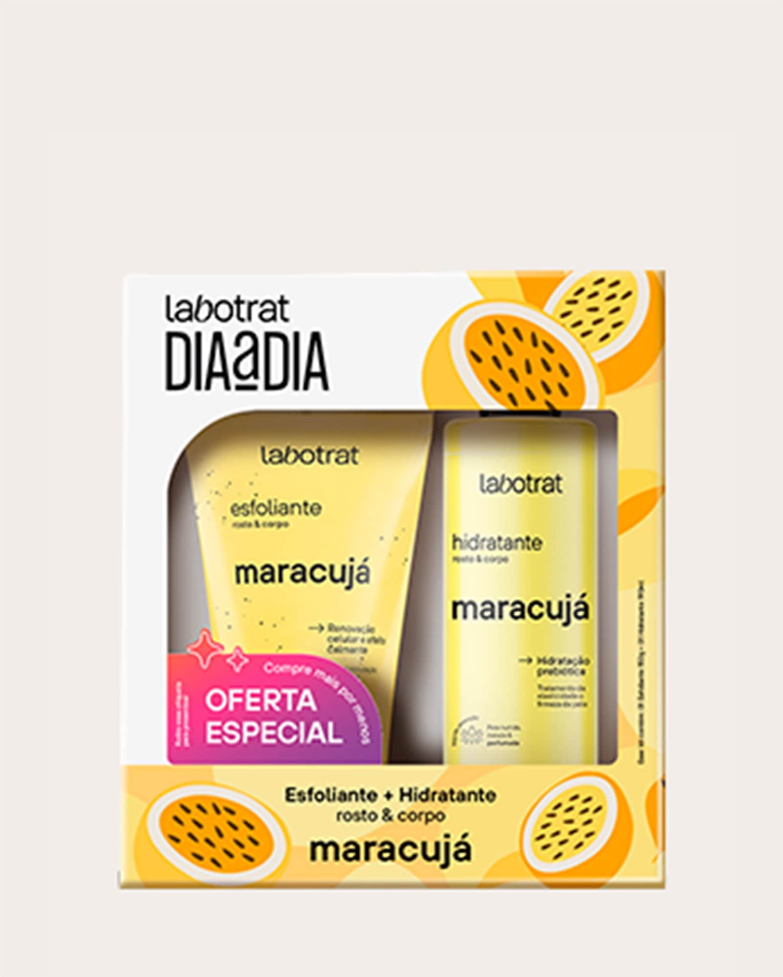 Kit hidratante corporal 190ml + esfoliante maracujá 150g | Labotrat