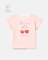 Camiseta Carter's infantil menina em algodão coração - Rosa Claro