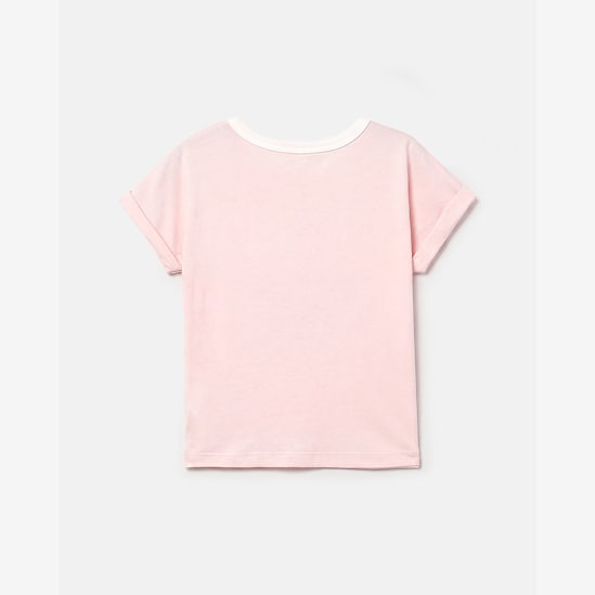 Camiseta Carter's infantil menina em algodão coração - Rosa Claro