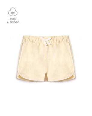Short Carter's infantil menina em algodão - Amarelo Claro