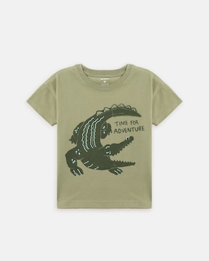 Camiseta Carter's infantil menino jacaré - Verde Musgo