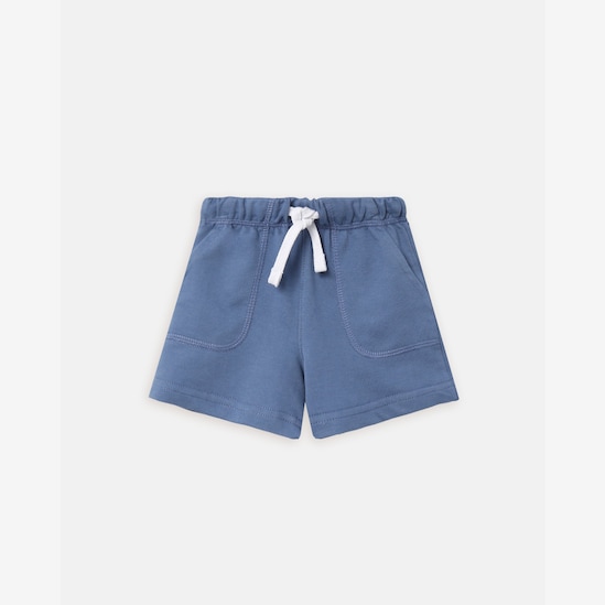 Bermuda Carter's com elástico infantil menino em moletom - Azul Escuro