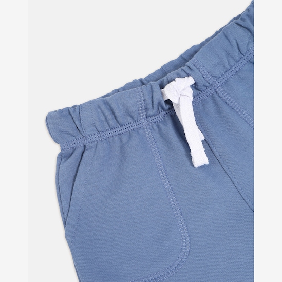 Bermuda Carter's com elástico infantil menino em moletom - Azul Escuro
