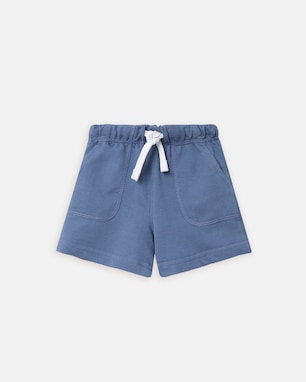 Bermuda Carter's com elástico infantil menino em moletom - Azul Escuro