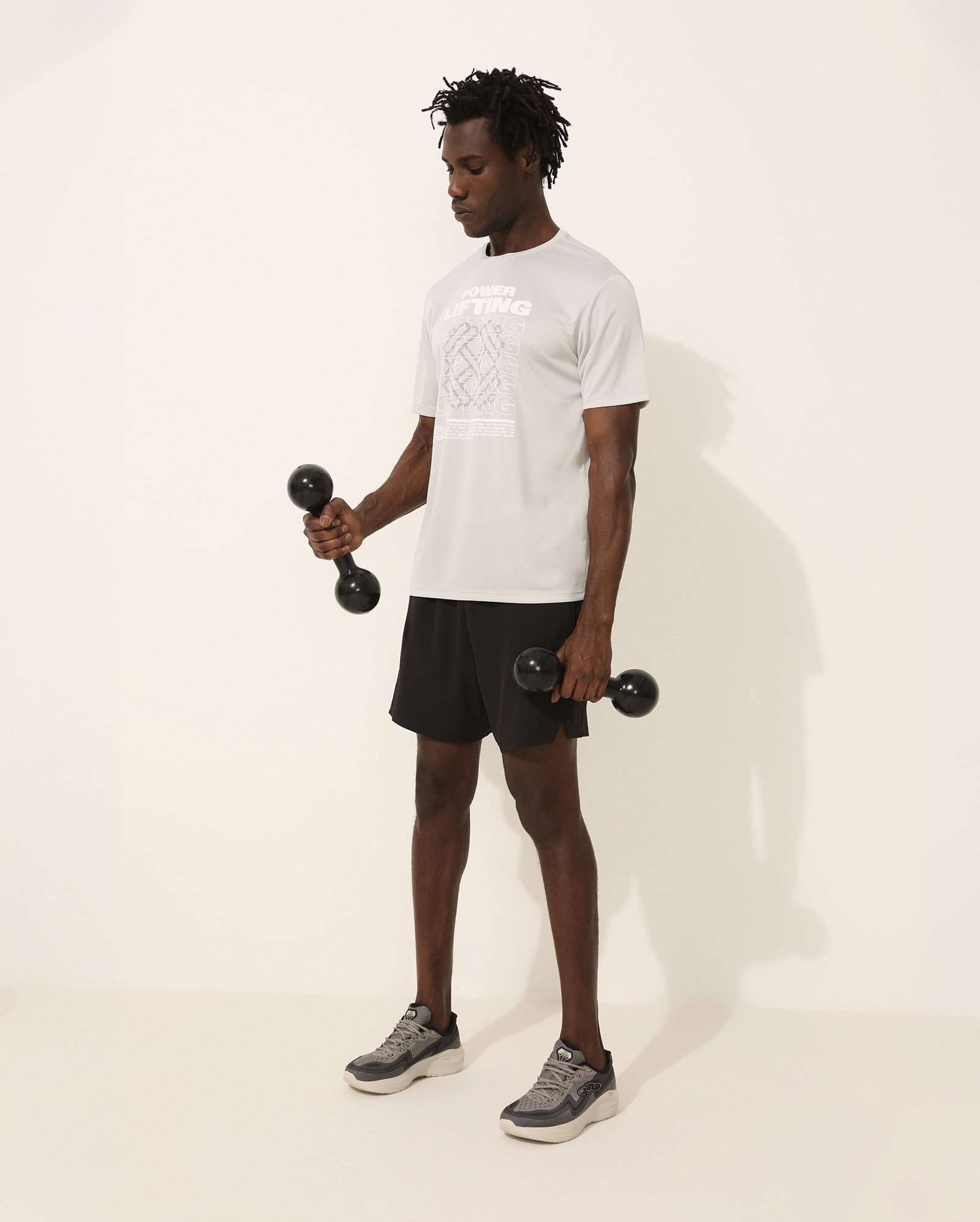 Riachuelo | Camiseta Body Work esportiva masculina estampada - Cinza Claro