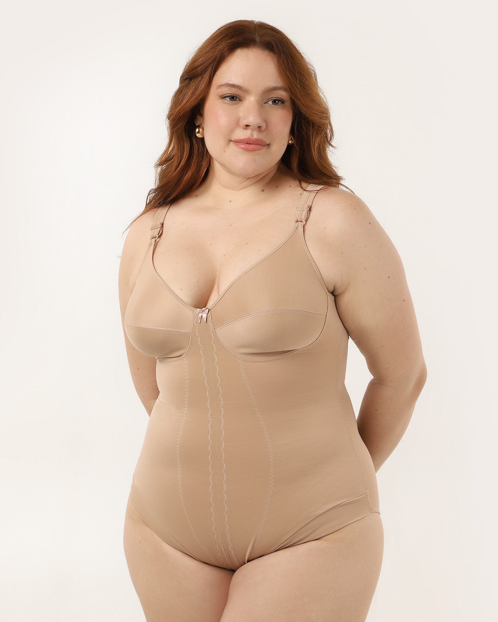 Body modelador plus size clássico - Bege | DelRio