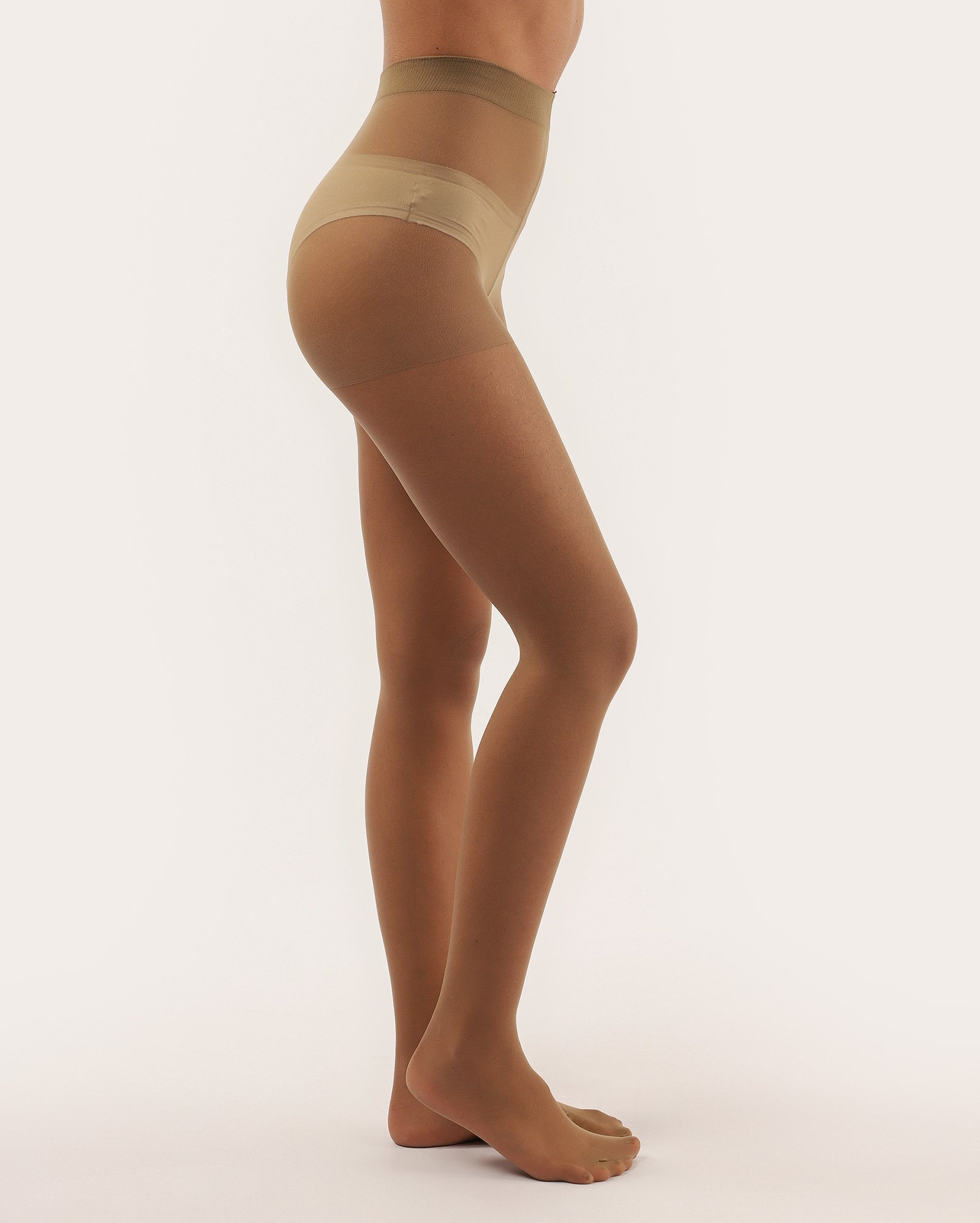 Meia-calça feminina clássica fio 15 - Bege Escuro | Selene