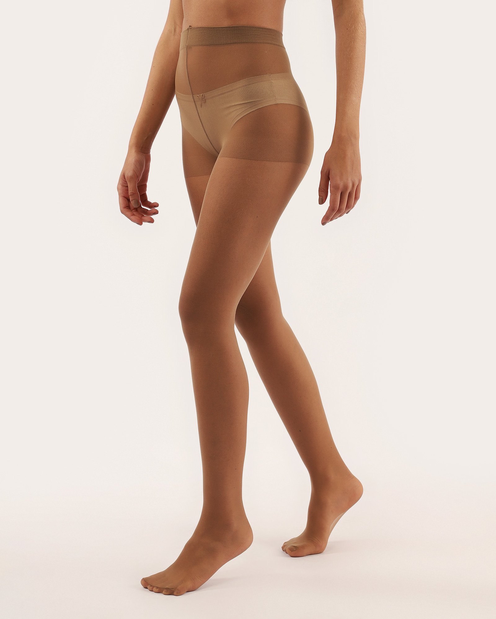 Meia-calça feminina clássica fio 15 - Marrom | Selene