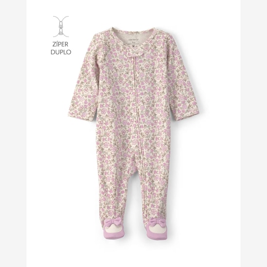 Conjunto longo bebê 4 peças atoalhado - Multicor | Carter's