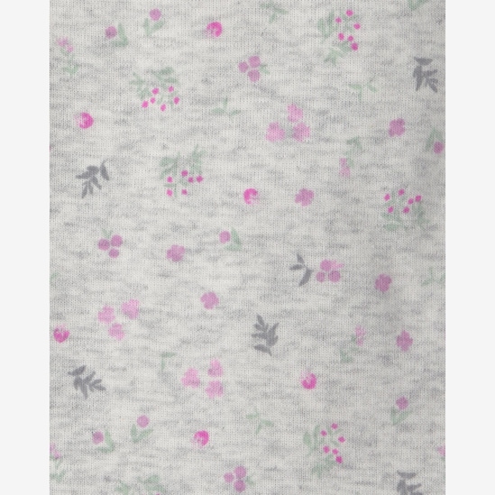 Kit body bebê 9 peças manga curta e manga longa floral - Multicor | Carter's