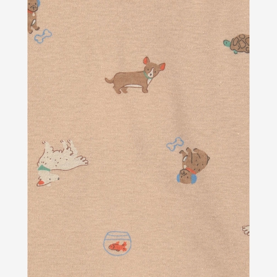 Kit body bebê 9 peças manga curta e manga longa estampa animais - Multicor | Carter's