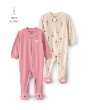 Kit macacão bebê com pezinho coala e sapatilha ballet - Multicor | Carter's