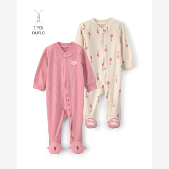 Kit macacão bebê com pezinho coala e sapatilha ballet - Multicor | Carter's