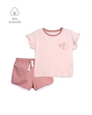 Conjunto curto infantil 2 peças floral - Multicor | Carter's