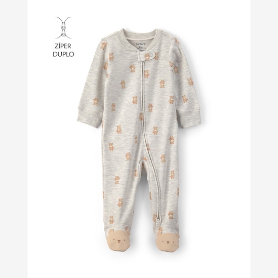 Enxoval Carter's bebê menino urso + caixa de presente P 3 peças - Multicor