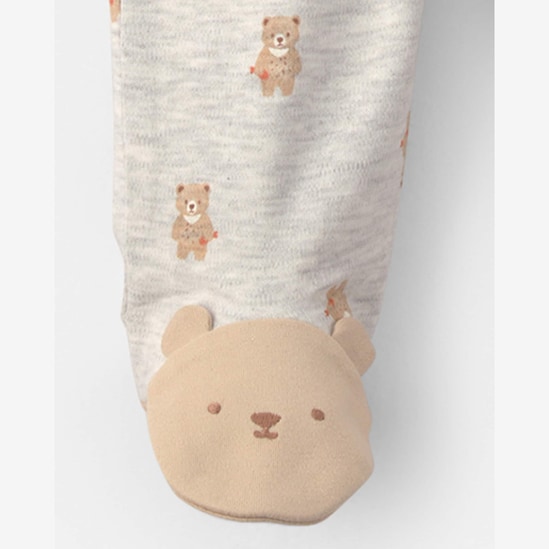 Enxoval Carter's bebê menino urso + caixa de presente P 3 peças - Multicor