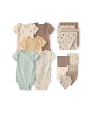 Enxoval Carter's bebê menino em algodão 15 peças - Multicor