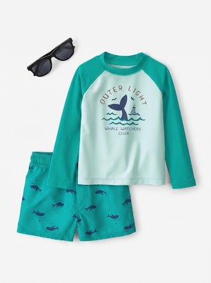 Conjunto Carter's com óculos bebê menino baleia 3 peças - Multicor