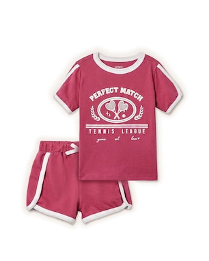 Conjunto Carter's infantil menina em algodão tênis 2 peças - Rosa Escuro