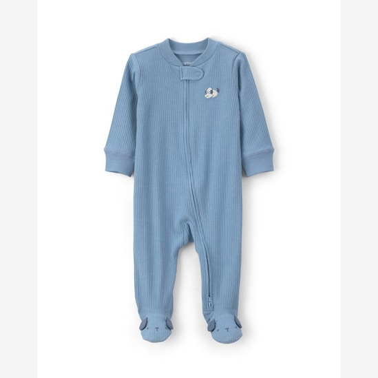 Kit macacão Carter's com pezinho bebê menino estampa animal interativo 4 peças - Multicor