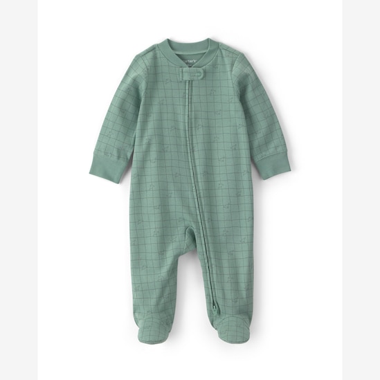 Kit macacão Carter's com pezinho bebê menino estampa animal interativo 4 peças - Multicor