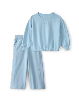 Conjunto Carter’s infantil menina floral 2 peças - Azul Claro