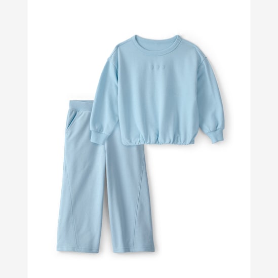 Conjunto Carter’s infantil menina floral 2 peças - Azul Claro