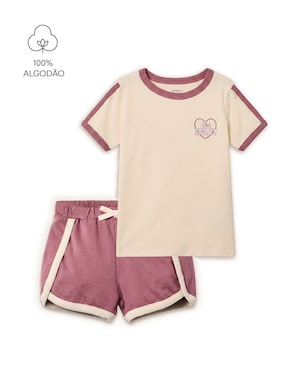 Conjunto Carter's infantil menina em algodão tênis 2 peças - Multicor