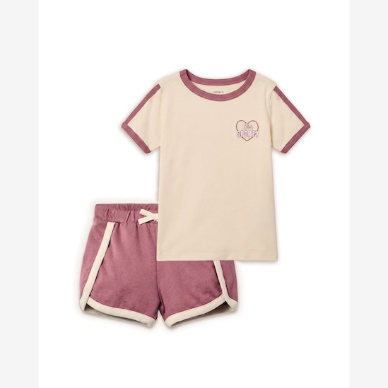 Conjunto Carter's infantil menina em algodão tênis 2 peças - Multicor