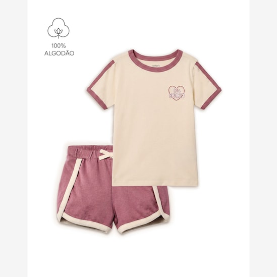 Conjunto Carter's infantil menina em algodão tênis 2 peças - Multicor